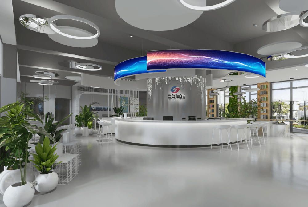 鄭州辦公室裝修的前臺背景設計方法