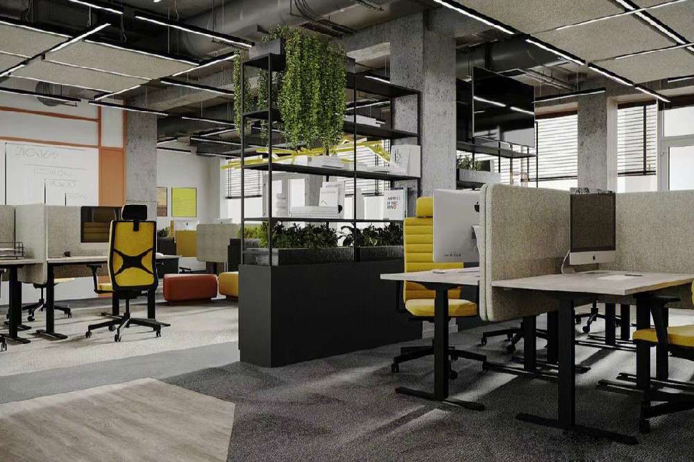 鄭州工業風格辦公室的裝修效果展示