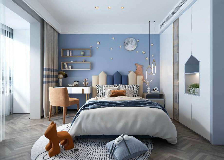 新中式風格220平米別墅裝修效果圖