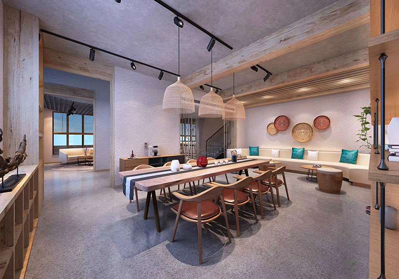 現(xiàn)代簡約民宿酒店裝修設計效果圖