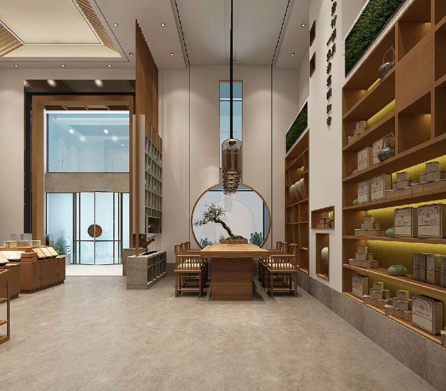 中式風(fēng)格茶葉店裝修設(shè)計(jì)效果圖