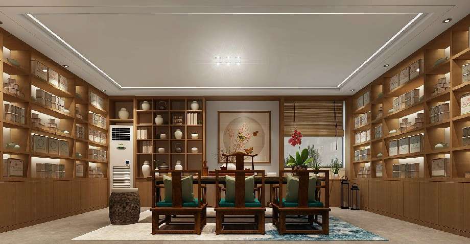 中式風(fēng)格茶葉店裝修設(shè)計(jì)效果圖
