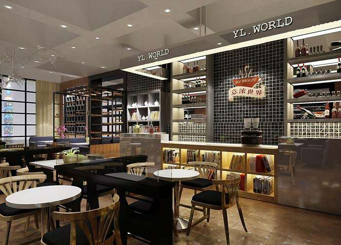 書苑咖啡館裝修設(shè)計效果圖