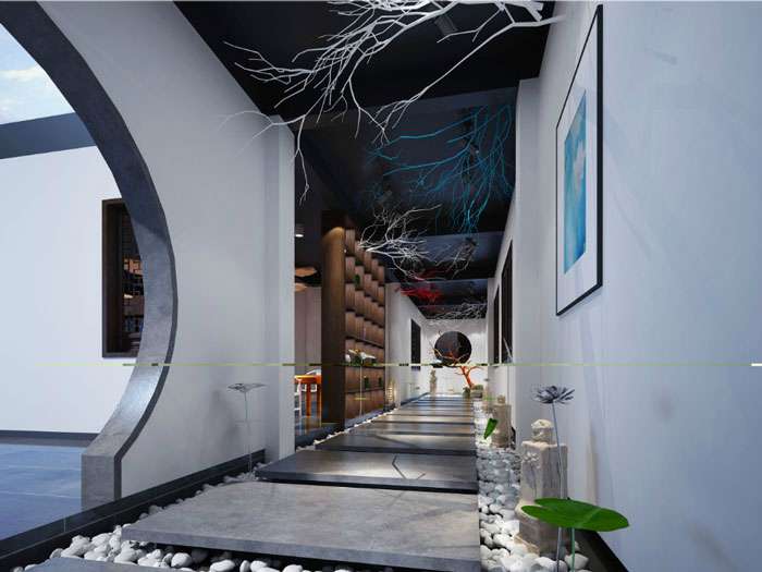 國學館展廳裝修設(shè)計效果圖