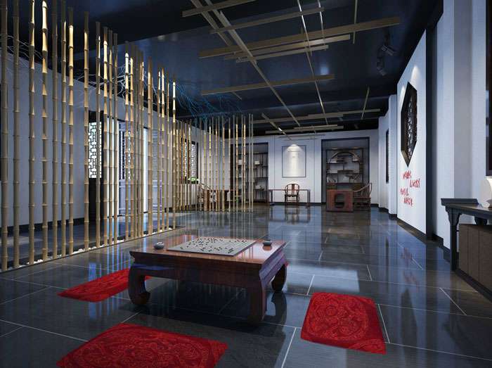國學館展廳裝修設(shè)計效果圖