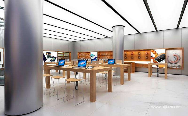鄭州蘋果手機店設(shè)計,蘋果手機店裝修風格特點
