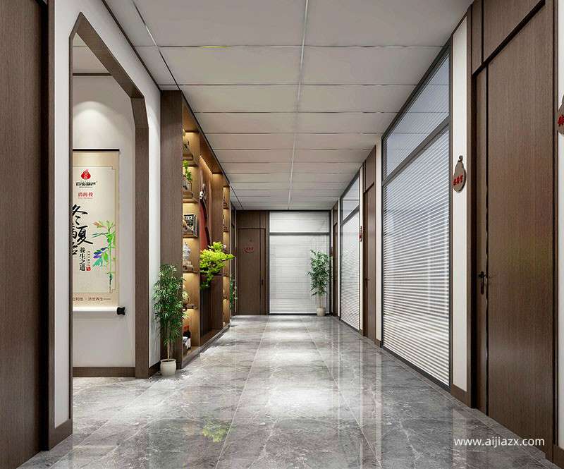 中國(guó)風(fēng)養(yǎng)生館裝修效果圖