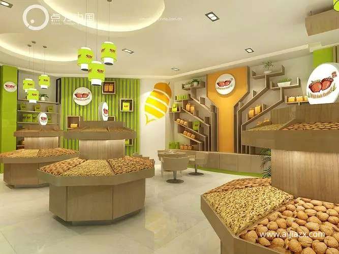 鄭州干果店設(shè)計，干果專賣店裝修設(shè)計要點