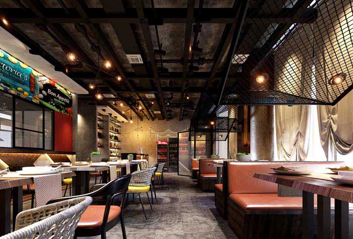 洛陽450平米烤肉店裝修設(shè)計效果圖