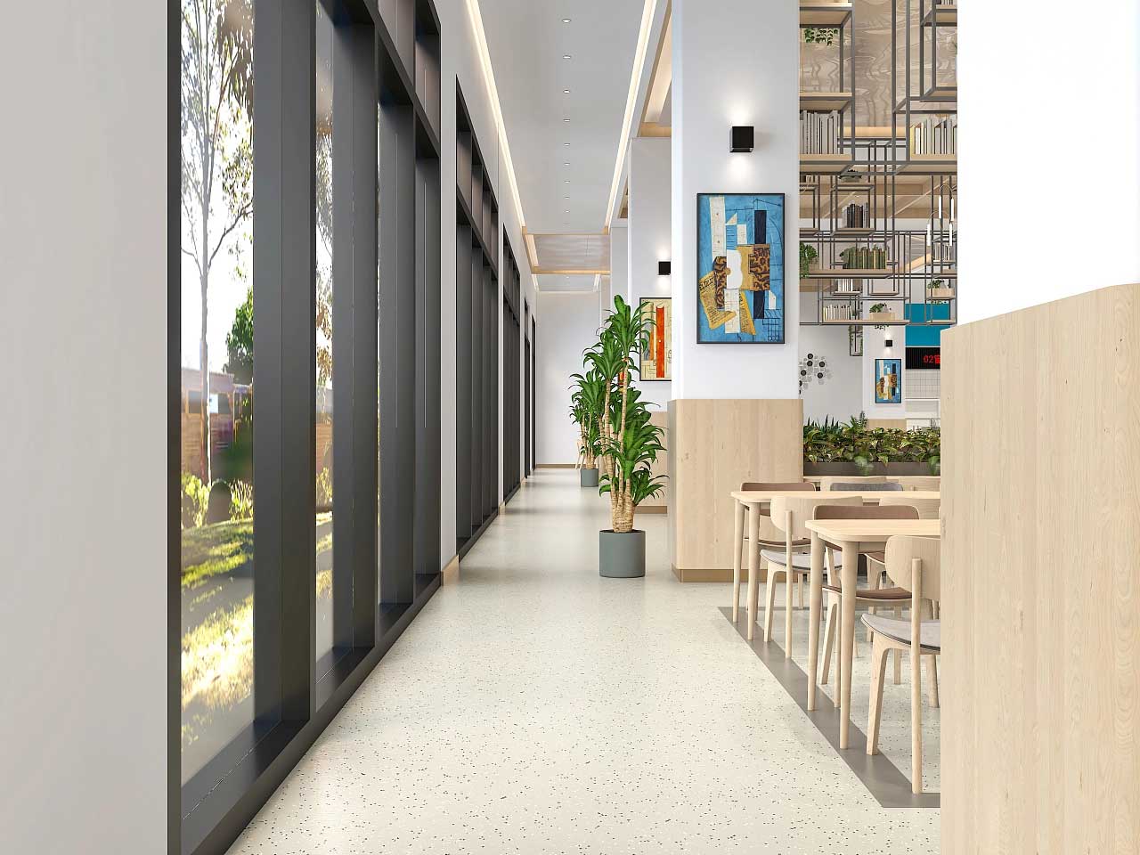 鄭州學(xué)校食堂設(shè)計-學(xué)校食堂裝修設(shè)計效果圖