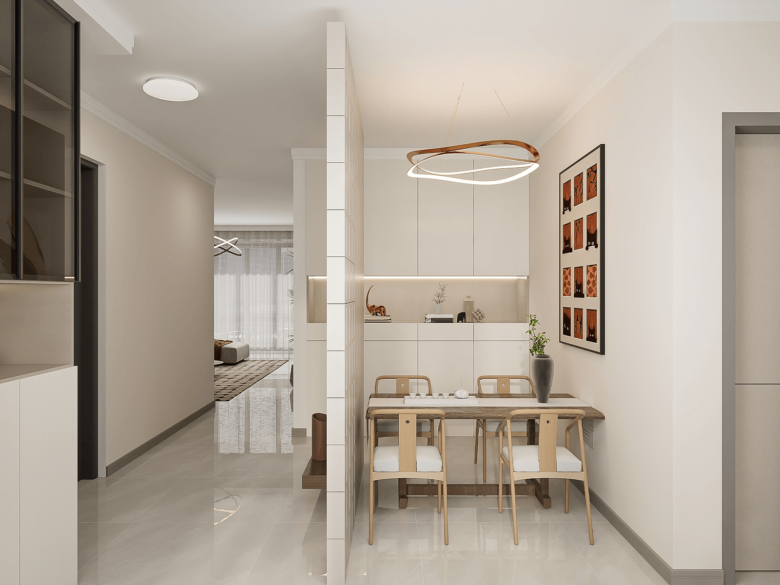 135平米現(xiàn)代風(fēng)格三居室裝修設(shè)計效果圖