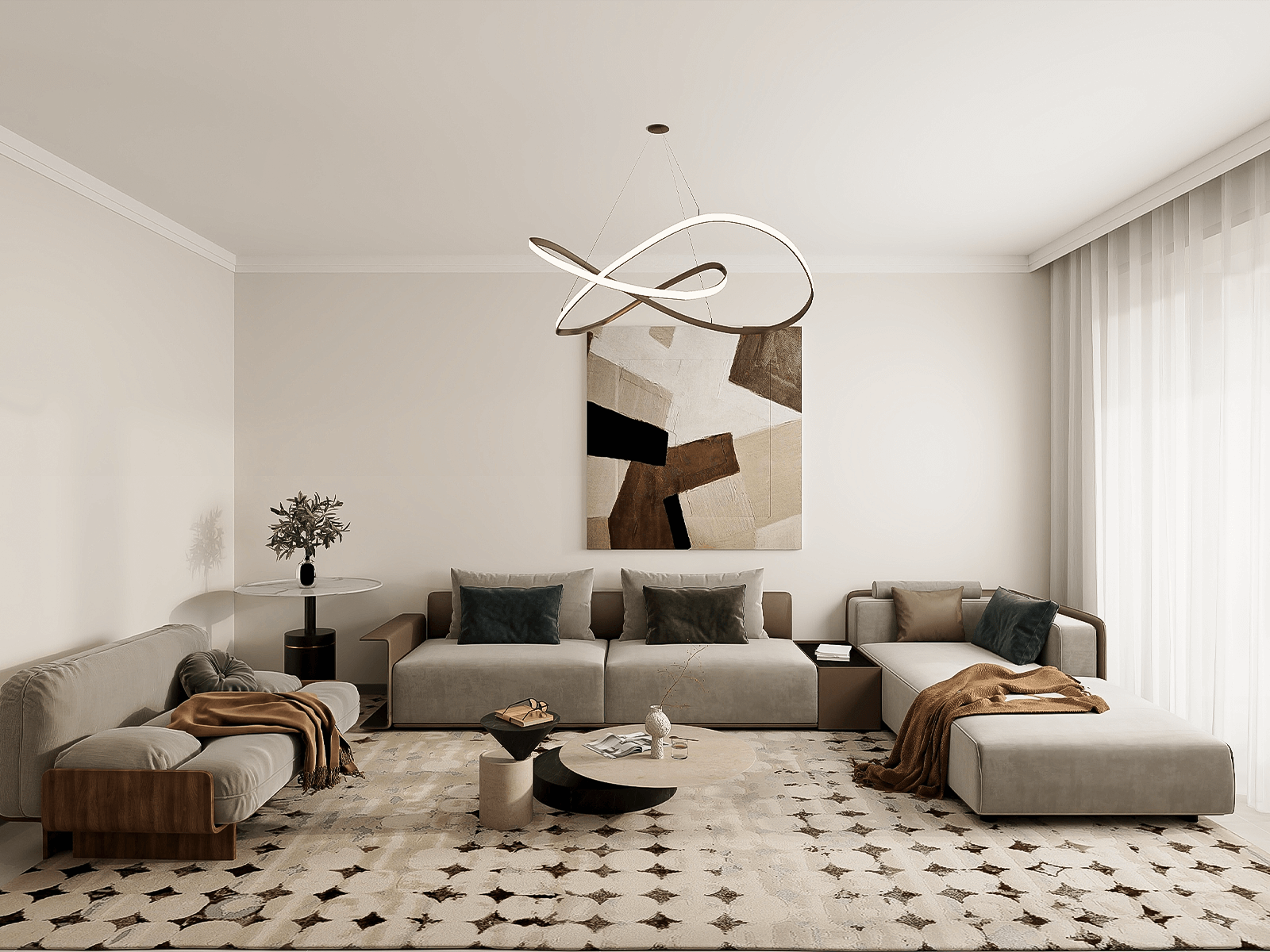 135平米現(xiàn)代風(fēng)格三居室裝修設(shè)計效果圖