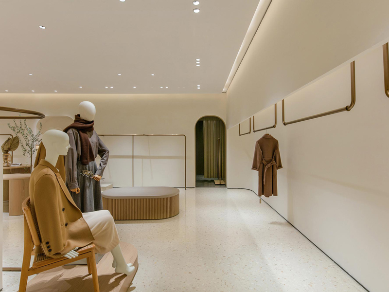 120平米現(xiàn)代簡約風服裝店裝修設計