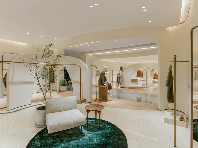 120平米現(xiàn)代簡約風服裝店裝修設計