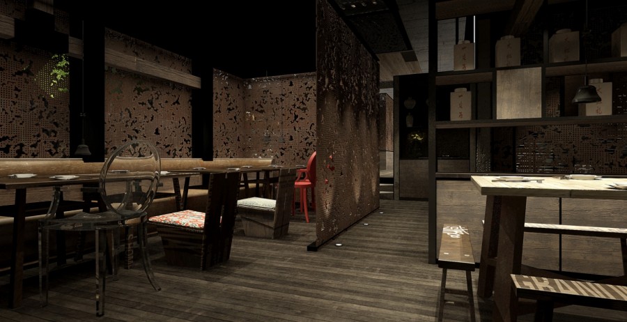 600平方烤肉店面裝修設(shè)計(jì)效果圖