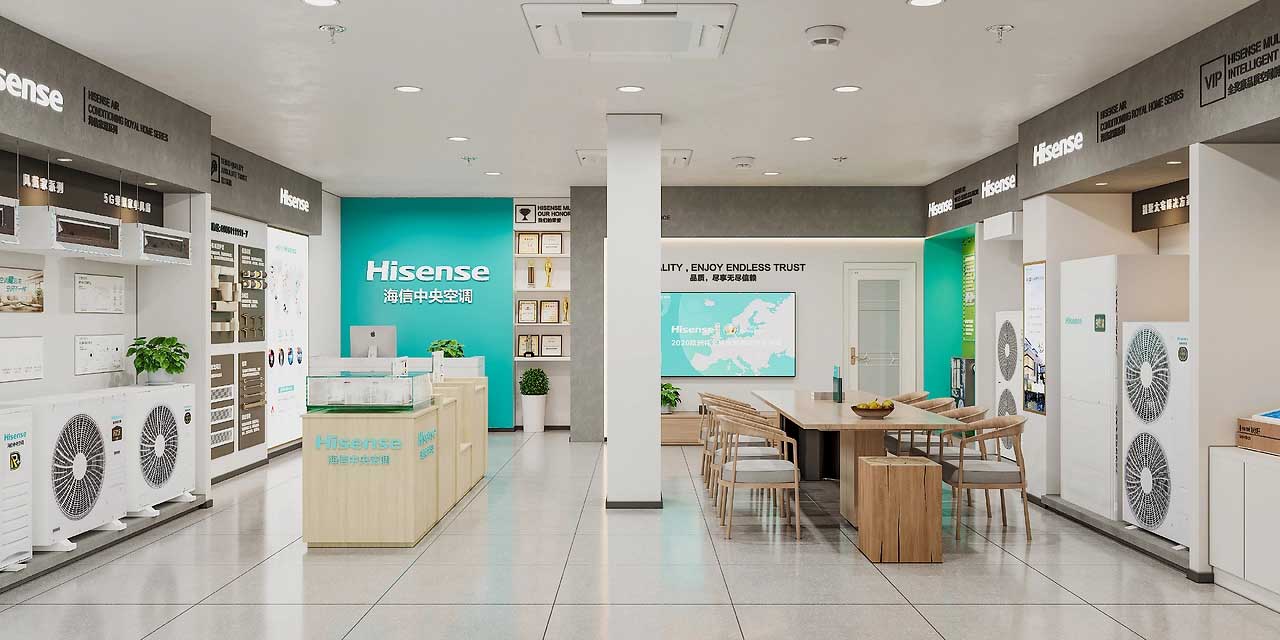 185平米空調(diào)專賣店裝修設(shè)計效果圖