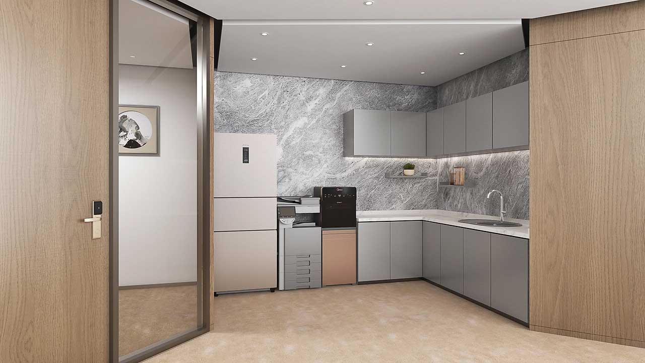 300平米商務(wù)風(fēng)辦公室設(shè)計效果圖