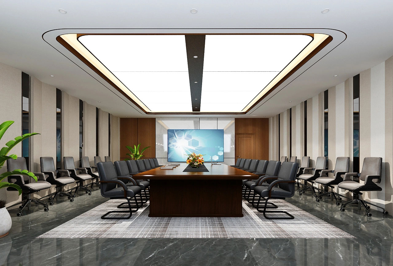 100平米鄭州會(huì)議室改造設(shè)計(jì)效果圖