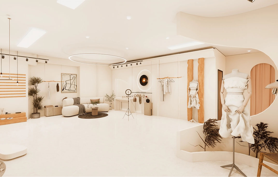 200平米鄭州服裝門店直播間設(shè)計(jì)效果圖