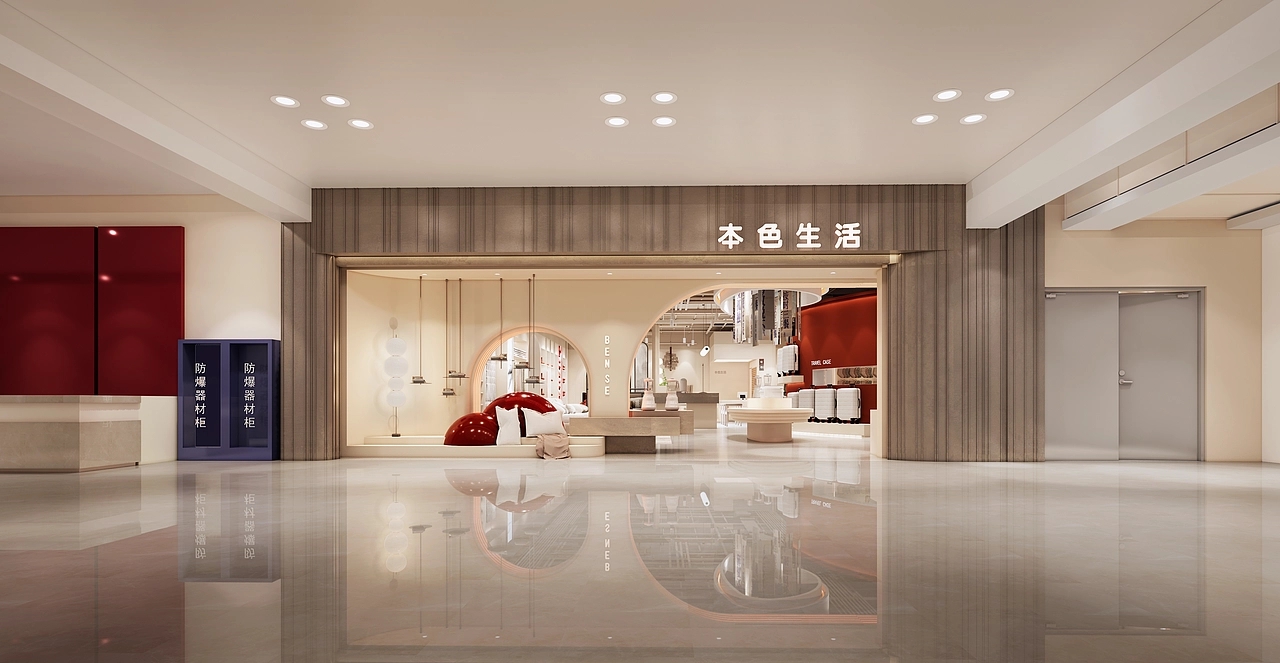 800平米鄭州家紡店面裝修設計效果圖