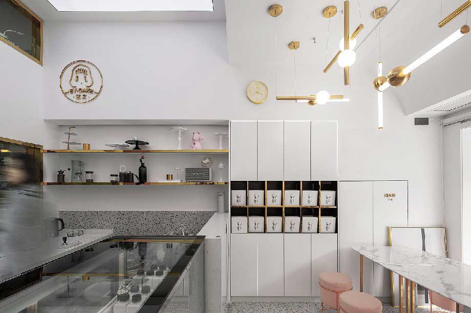 80平米臨街甜品蛋糕店裝修設(shè)計