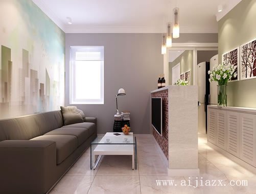 簡單實(shí)用的現(xiàn)代簡約風(fēng)格一居室隔斷裝修效果圖