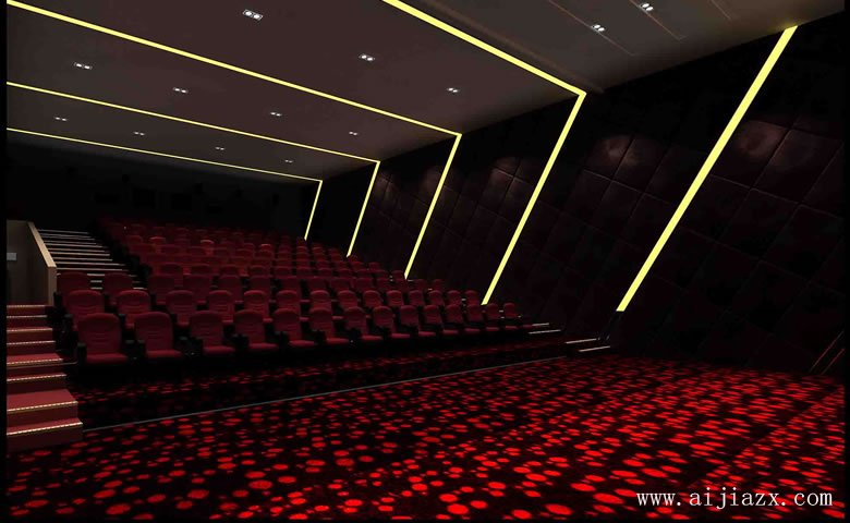 時(shí)尚流行的電影院中型觀眾廳裝修效果圖